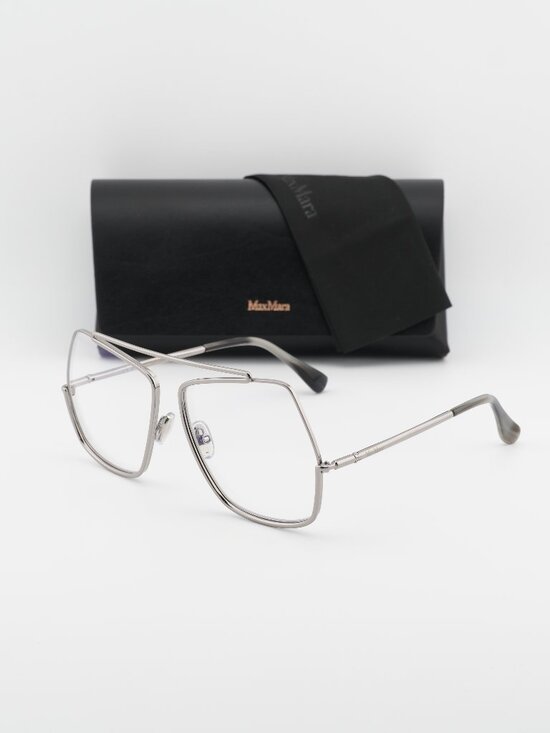 Max Mara MM5118-B 014 Square Eyeglasses - Silver 58mm main image 4